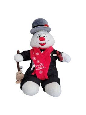 Build a Bear Frosty the Snowman Plush Broom Pipe Scarf Tuxedo Stuffed Animal BAB